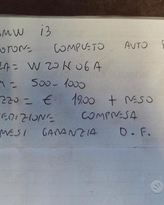 Motore completo bmw i3 w20k06a