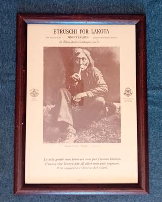 Manifesto Etruschi for Lakota incorniciato
