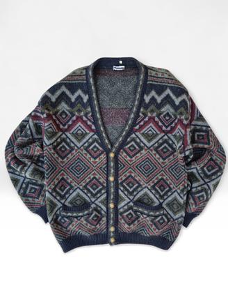 Cardigan Vintage Multicolor Di alta qualità Tg Xl