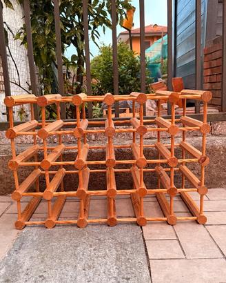 Porta bottiglie in legno