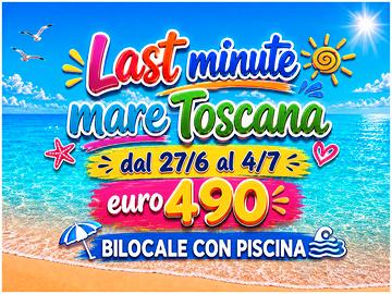 Toscana 300 MT mare Bilocale con piscina 27/6--4/7