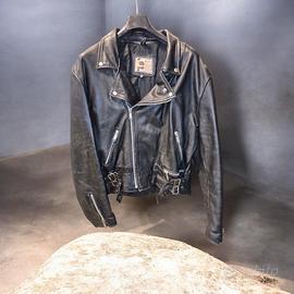 Giubbotto Chiodo Pelle Vintage AMI London