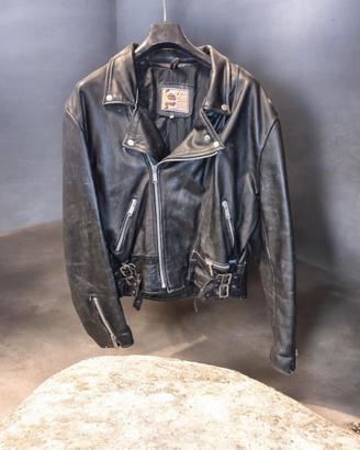 Giubbotto Chiodo Pelle Vintage AMI London