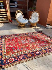 Tappeto caucasico Kazak fatto a mano 170×245 grand