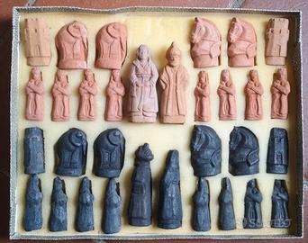 Scacchi in terracotta fatti a mano arabi