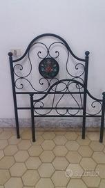 Letto singolo in ferro Lory con rete ortopedica