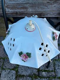 Lampada a Sospensione rustica in Ceramica Decorata