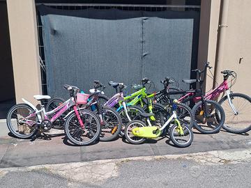Diverse bici da bambino/ragazzo