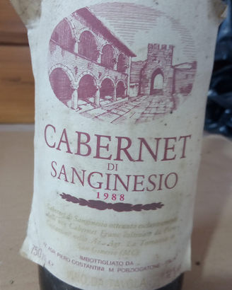Vino Cabernet di sanginesio 1988