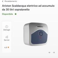 Scaldabagno elettrico 30 lt