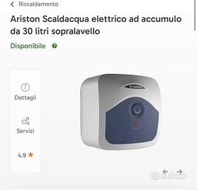 Scaldabagno elettrico 30 lt