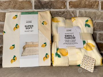 Set Limoni - copripiumone matrimoniale e pile sing