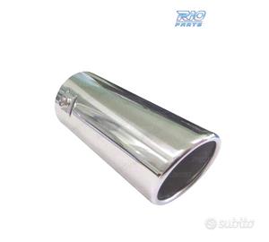 TERMINALE SCARICO TONDO 65MM IN ACCIAIO INOX