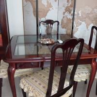 Salotto completo in mogano