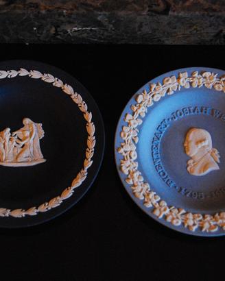 4 PIATTINI WEDGWOOD AZZURRO, BLU, VERDE SALVIA