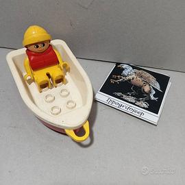 Lego Duplo pompiere con barca originale vintage