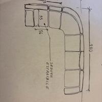 Divano vera pelle color burro