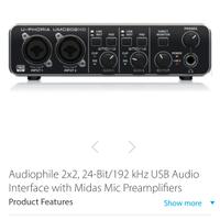 Interfaccia audio USB Audiophile 2x2, 24 / 192 kHz