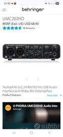 Interfaccia audio USB Audiophile 2x2, 24 / 192 kHz