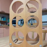 Portabottiglie in legno contemporaneo