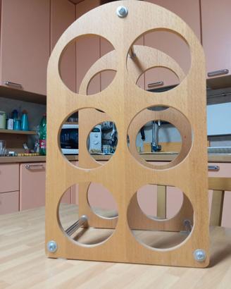 Portabottiglie in legno contemporaneo