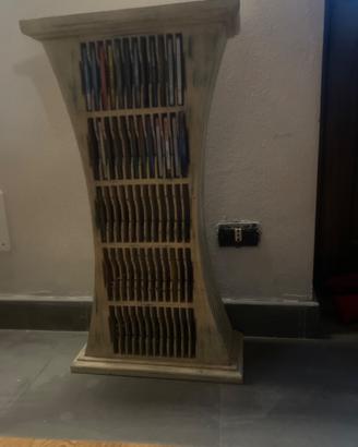 Porta CD, DVD  ,piano d’appoggio artigianato legno
