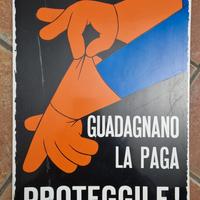 cartello segnaletico anni 60