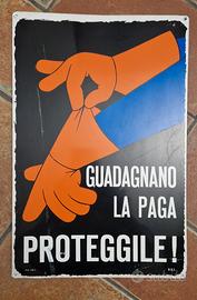 cartello segnaletico anni 60