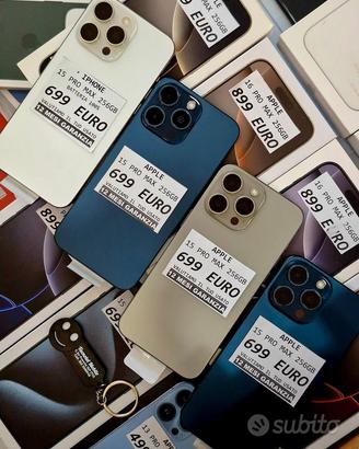 IPHONE 15 PRO MAX 256GB mix colori