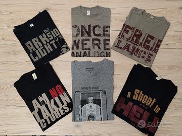 Lotto 6 T-shirt unisex  stile vintage / fotografia