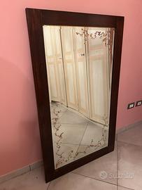 Specchio da camera grande decorato 150 cm in legno