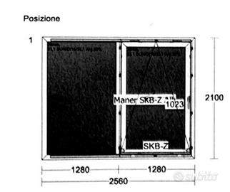 Porta finestra due ante taglio termico scorrevole