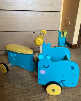 cavalcabile senza pedali  in legno janod