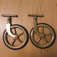 Ruote in ottone Vintage per carrello