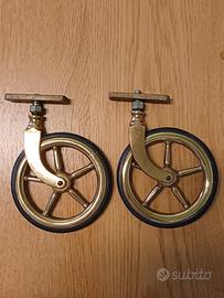 Ruote in ottone Vintage per carrello