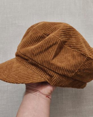 Coppola Cappello Berretto Baker Boy tg 56 marrone 
