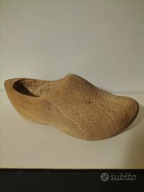 Zoccolo Sabot Olandese in Legno Intarsiato A Mano