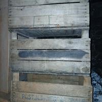 vecchie casse in legno per frutta