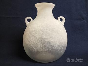 Anfora scultura in vetro murano serie scavo