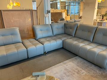 Divano 6 posti in pelle naturale sontuoso