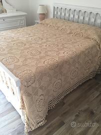 Copriletto in cotone color écru