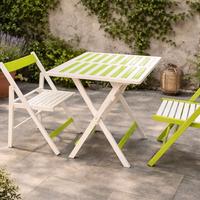 Set Tavolino + 2 Sedie da esterno bicolore