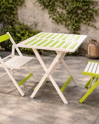 Set Tavolino + 2 Sedie da esterno bicolore