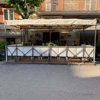 Gazebo in ferro zincato con pedana in legno