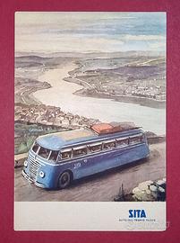 Cartolina promozionale SITA autolinee anni '50