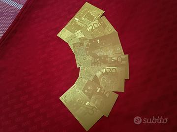 "ue" 7 banconote laminati colorati