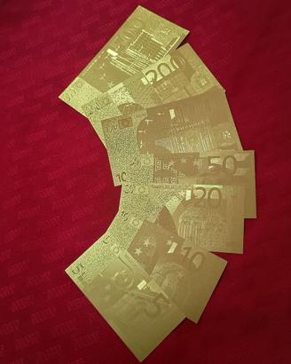 "ue" 7 banconote laminati colorati