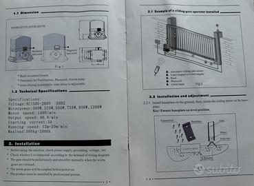 motore per cancello scorrevole
