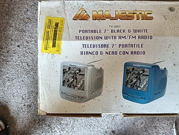 TV Portatile Majestic mod. TV 2007 Vintage Bianco 