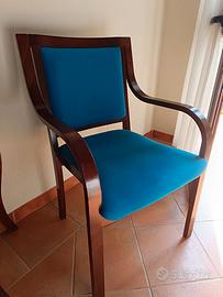 Poltrone in faggio e tessuto ignifughe impilabili